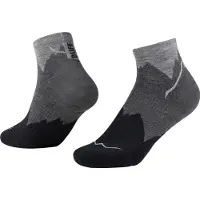 Buff - Merino Lightweight Quarter Sock LWQ3 - Merinosokken 39-41, grijs