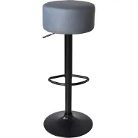 Vdd Elegante Barkrukken met Grijze Zitting en Verstelbare Hoogte - 38x92 cm