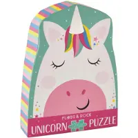 Floss & Rock - Rainbow Unicorn 12pc Shaped Jigsaw with Shaped Box - (40P3597)