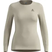 Odlo - Women's BL Top Crew Neck L/S Active Warm Eco - Synthetisch ondergoed XL, beige/grijs