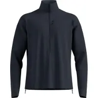 Odlo - Mid Layer 1/2 Zip Grid Fleece - Fleecevest S, zwart/blauw