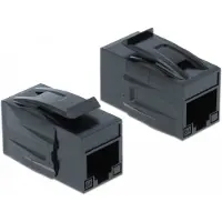 DeLOCK UTP CAT6a 10 Gigabit Keystone module RJ45 - RJ45 / zwart
