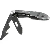 Diverse Multitool van roestvrij staal met karabijnhaak en sleutelhanger, met 6 functies