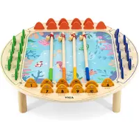 Viga Toys Visspel Junior 45 X 11 Cm Hout 45-delig