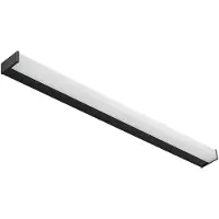LINDBY Wandlamp Ulisan, zwart, Badkamer, Aluminium, Modern, Wandlamp