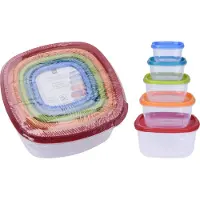 Excellent houseware Opbevaringsbokse 5 stk.