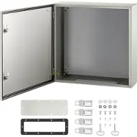 Vevor schakelkast koolstofstaal verdeelkast industriële behuizing 60x60x20cm schakelkast IP66 &amp; NEMA waterdichte aansluitdoos powerbox ideaal voor fabrieken bouwplaatsen winkelcentra etc.