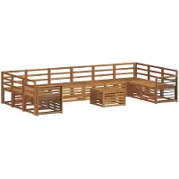 vidaXL Buiten bank set 11 st Naturel