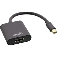 InLine Mini DisplayPort HDMI converter kabel, aluminium, zwart, 4K/60Hz