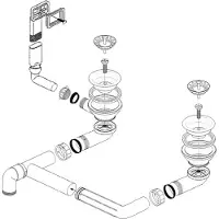 Reginox Dubbele Afvoerset + Overl M1782