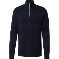 Kronstadt Regular Fit Half-Zip Sweater marine, Effen