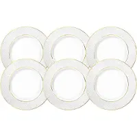 Wilmax England Wilmax Dinner Teller mit Goldlinien, 25,5 cm, 6er Set, WL-880102104/A6