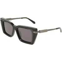 Ferragamo Zonnebril - - SF2089S - Acetaat - Zwart - Vierkant