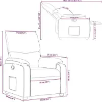 vidaXL Relaxfauteuil Crème Stof