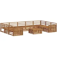 vidaXL Buiten bank set 10 st Naturel Massief Acacia Hout