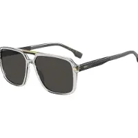HUGO BOSS Zonnebril - BOSS - Boss 1766/S KB7/IR - Kunststof wayfarer montuur - Dubbele brug - Grijze UV400 glazen