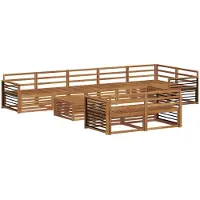 vidaXL Buiten bank set 9 st Naturel Massief Acacia Hout