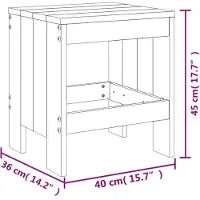 vidaXL Tuinstoelen, 2 stuks, wit, 40x36x45 cm, massief grenenhout