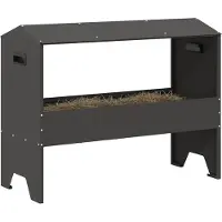 vidaXL Voerbakken voor vee, zwart, 79 x 35 x 62 cm, 15 kg