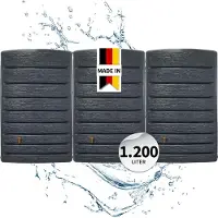 Graf ExtraSLIM STONE DECOR wandtank SET 1200 L graphite grey, 3 x ExtraSLIM STONE DECOR 400 L incl. koppelstuk