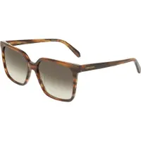 Ferragamo Zonnebril - - SF2102S - Bruin gestreept - Acetaat - Vierkant