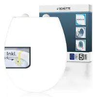 Schutte WC-Bril 82850 WHITE - Duroplast - Made in Europe - Soft Close - Afklikbaar - Inclusief geursteen - Wit