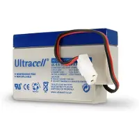 Ultracell UL0.8-12 VRLA AGM Loodaccu (12V, 0.8 Ah, AMP aansluiting)