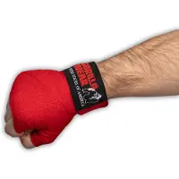 Gorilla wear Boksbandages - Elastische Handwraps voor (Kick)boksen & MMA - Pols- en Knokkelbescherming - 2 Stuks - M / 3m - Rood