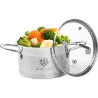 Karl Hausmann RVS Pan 3,8L met Deksel 20cm - Geschikt voor Inductie & Gas