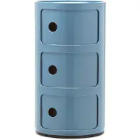 Kartell Componibili, opbergbox met 3 compartimenten, lichtblauw