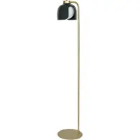Osram Decor Corolle vloerlamp, zwart, metaal en glas, E27 fitting, 270mm, stoffen kabel, retro-stijl