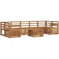 vidaXL Buiten bank set 8 st Naturel Massief Acacia Hout