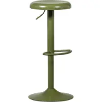 Woood Isaac Barkruk - Metaal - Warm Groen - 81x39x39