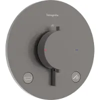Hansgrohe Ecostat Comfort S - Inbouwthermostaat - 2 functies - Douche thermostaat - Zekerheidscombinatie EN1717 - Brushed Black Chrome