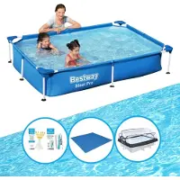 Bestway Steel Pro Zwembad, 221x150x43 cm - Zwembadset