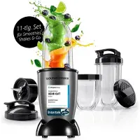 DS Produkte Mr. Magic Power Pro Mixer 400 Watt | Smoothiemaker met deksel om mee te nemen | Staande mixer met blenderkom en deksel | Blender met L-accessoireset voor shakes enz.
