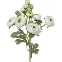 Kaemingk Everlands Ranonkel Wit 6 Bloemen & 6 Knoppen 55 cm - Kunstbloemen