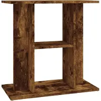 vidaXL Aquariumstandaard Gerookt Eikenhout 60x30x60 cm Bewerkt Hout