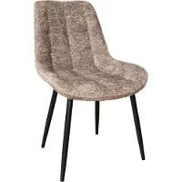 Lizzely Garden & Living Eetkamerstoel De Vince grijs chenille eetstoel