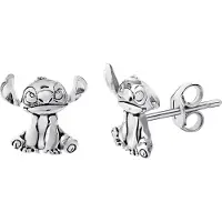 Peers Hardy - Zilveren oorbellen Disney Stitch - Officieel Disney accessoire