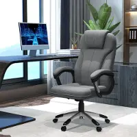 MODFU - Bureaustoel - Ergonomisch En In Hoogte Verstelbaar - Voor Kantoor En Thuis - Polyester - Grijs - 66 X 75 X 110-120 Cm
