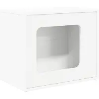 vidaXL Kattenhuis Wit 51 x 30 x 42,5 cm Bewerkt hout