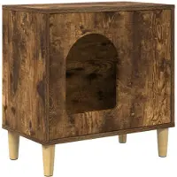 vidaXL Kattenhuis Rook Eiken 51 x 30 x 52 cm Bewerkt hout