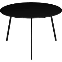 Mica Decorations Seatle Bijzettafel voor Buiten - Salontafel Rond - Plantentafel en Koffietafel - H38 x Ø58 cm - Metaal - Zwart