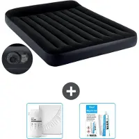 Intex Luchtbed - 2-Persoons - 152 x 203 x 25 cm - Blauw - Inclusief pomp - Hoeslaken en Reparatieset