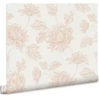Laura Ashley Stratton Plaster Behang - Bloemen - 10mx52cm - Roze