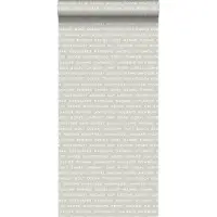 Midbec tapeter behang maritieme strandteksten donker beige - 53 cm x 10.05 m - 138958