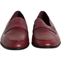 Dolce&Gabbana Bordeau Kalfskinnen Lederen Formal Instappers