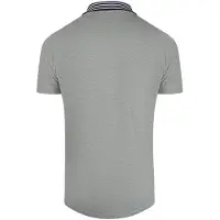 Cavalli Class Gestreepte Kraag Grijs Poloshirt