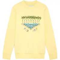 Casablanca Geborduurd Sweatshirt, Enoshima Beach Geel Sweatshirt